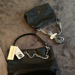 Madison West Elegant Black Hobo Bag